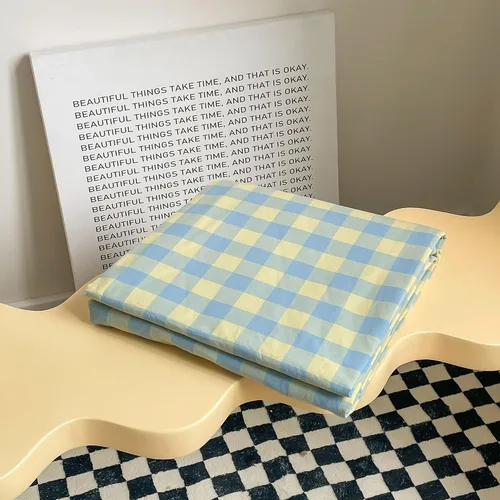 Vista 387 de mixinni Juego de funda de edredón vintage a rayas, tamaño twin, juego de ropa de cama de 3 piezas, 100% algodón lavado, suave y transpirable, funda