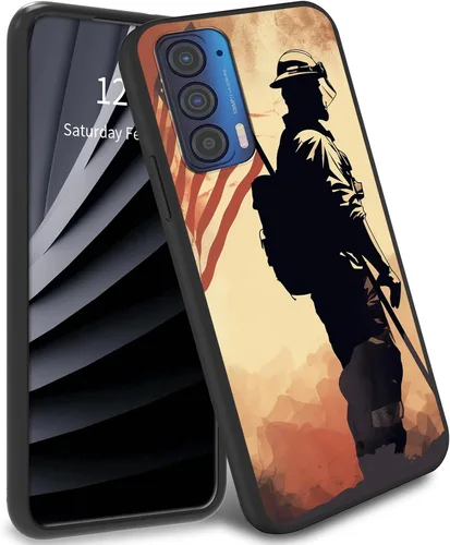 Vista 30 de Funda delgada para Moto Edge 2021 TPU con diseño de hojas de arte, cubierta de protección de cuerpo completo de goma de gel suave para Motorola Edge