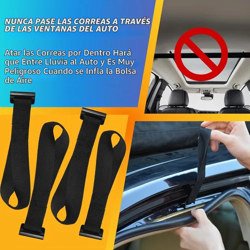 Vista 7 de Bolsa de Transporte de Carga para Techo, WILDROAD 21 Pies Cúbicos, Tela 600D Ultra Resistente a Desgarros, Impermeable, Bolsa de Techo Blanda