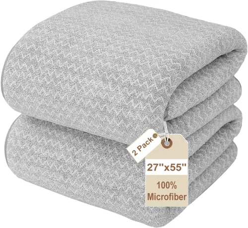 Vista 80 de JML - Toallas de baño de microfibra de gran tamaño (30 x 60 pulgadas), suaves, súper absorbentes y de secado rápido, multiusos para deportes