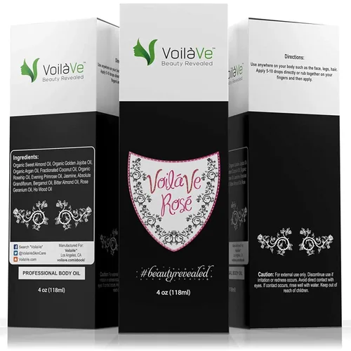 Vista 6 de VoilaVe Aceite de rosa orgánico para cara, cabello y cuerpo, hidratante hidratante para piel seca, cuero cabelludo, uñas y cutículas, reduce