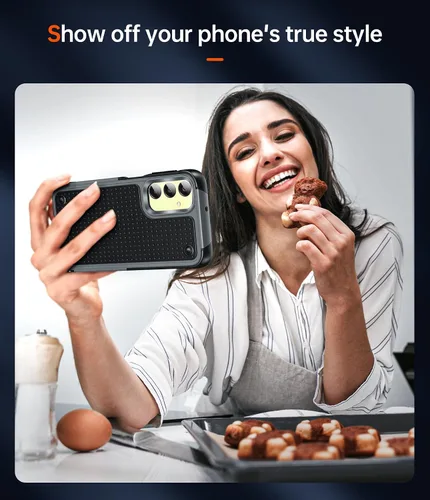 Vista 7 de LeYi Funda compatible con Samsung A25-5G: Funda para Galaxy A25 con protector de pantalla, resistente de doble capa anti arañazos, parte trasera