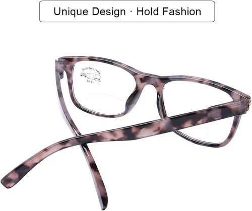 Vista 5 de DOOViC Gafas de lectura bifocales, paquete de 2 lentes de lectura con bloqueo de luz azul, negra/tortuga, bisagra de resorte de calidad para hombres