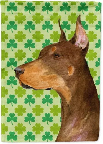 Vista 195 de Caroline's Treasures SS4442GF Affenpinscher Bandera de jardín con retrato de trébol del día de San Patricio para buzón, bandera decorativa