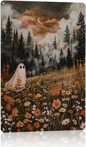 Vista 13 de Decoración de pared de fantasma de Halloween, decoración de fiesta de Halloween para interiores y exteriores, decoración espeluznante para el hogar