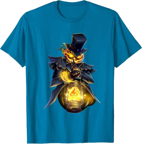 Vista 7 de Halloween Pumpkin Scary Jack O Lantern Boy Girl Men Women T-Shirt Negro