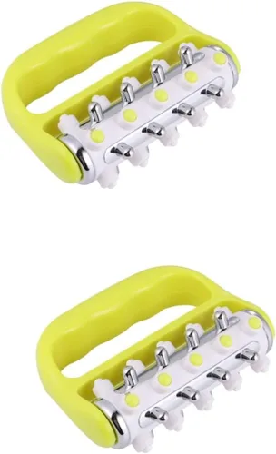 Vista 10 de Masajeador masajeador de cuerpo entero para pies Punto de disparo Rodillo de mano Abs Aleación de aluminio Amarillo