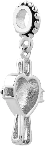 Vista 3 de SexyMandala Dijes religiosos de la Biblia con Dios, cuentas colgantes de cruz para pulseras y collares europeos, todas las cosas son posibles, Cobre