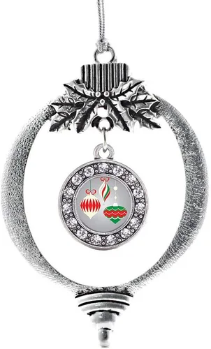 Vista 394 de Inspired Silver - Adorno de cromosoma 21 con dije de círculo de plata con joyas de circonita cúbica
