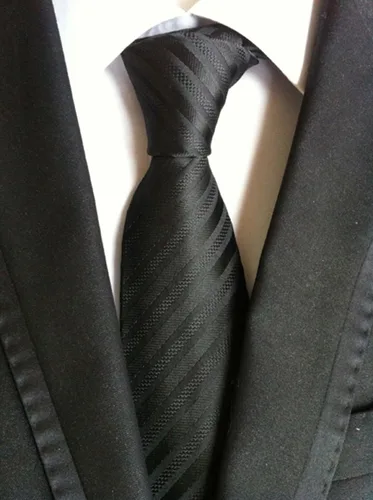 Vista 89 de Secdtie Corbata clásica de seda tejida jacquard a rayas para hombre
