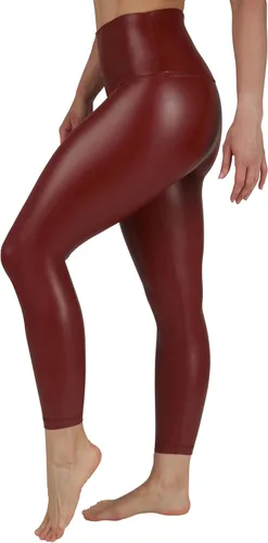 Vista 10 de 90 Degree By Reflex Leggings de cintura alta con forro polar de piel sintética de alto brillo y elástico