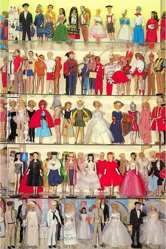 Vista 12 de ART Impresión artística de pared Barbie Doll Collection, retro sobre marco negro, 17 x 23 pulgadas