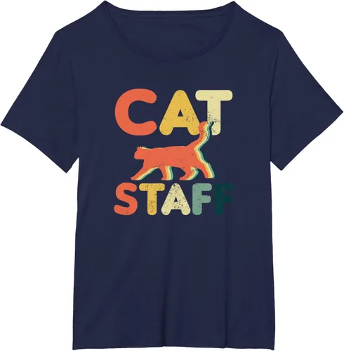 Vista 14 de Cat Servant Design Vintage Retro Staff Gift T-Shirt for Men Women