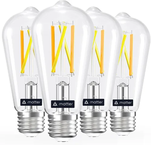 Vista 10 de Linkind Matter - Bombillas inteligentes, ST19/ST58 E26, bombilla LED compatible con Alexa, bombillas inteligentes, bombillas WiFi, bombilla RGBTW