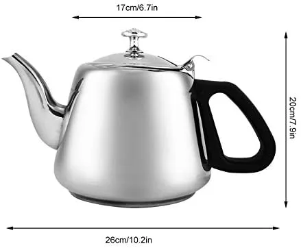 Vista 3 de Hervidor de té de acero inoxidable 2L con infusor extraíble