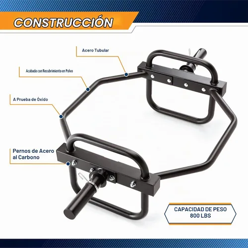 Vista 7 de Marcy Barra olímpica hexagonal de trampa, varios estilos disponibles
