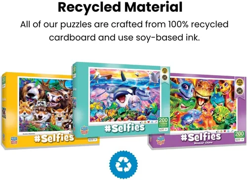 Vista 6 de Masterpieces Rompecabezas de 200 piezas para niños, #Selfies Barnyard Besties, 14 x 19 pulgadas