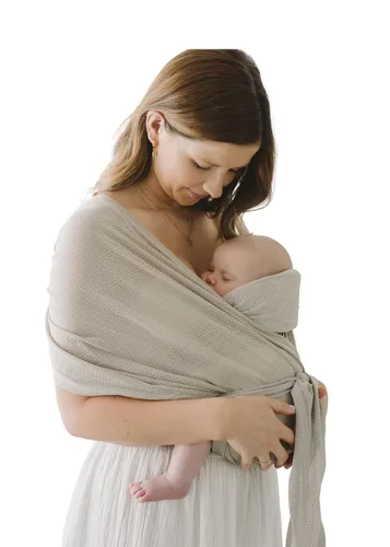 Vista 17 de Portabebés Konny Flex AirMesh con soporte para la cabeza - Ajustable, fácil de usar, fular para bebé transpirable sin manos, perfecto para recién