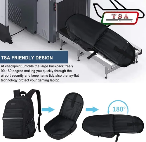 Vista 7 de KEOFID Mochila de viaje antirrobo para hombres y mujeres, moda para mujeres, mochila informal para la universidad, Negro -, X-Grande, Mochila de moda