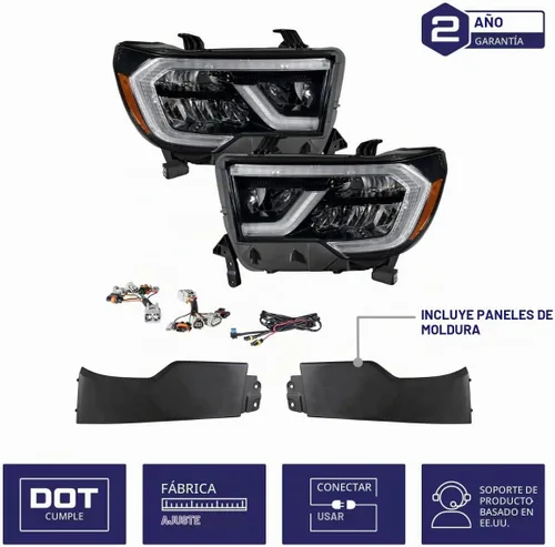 Vista 5 de Form Lighting Faros LED secuenciales compatibles con Toyota Sequoia 2008-2017 (par)