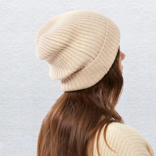 Vista 7 de FUQILA Gorro de punto 100% lana merina, unisex, cálido, suave, transpirable y acogedor, elástico