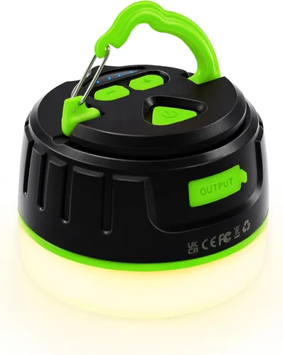 Vista 10 de Yonktoo Linterna de camping recargable, 300 horas de funcionamiento, 6400 mAh, IPX5 impermeable para tienda de campaña para camping, senderismo