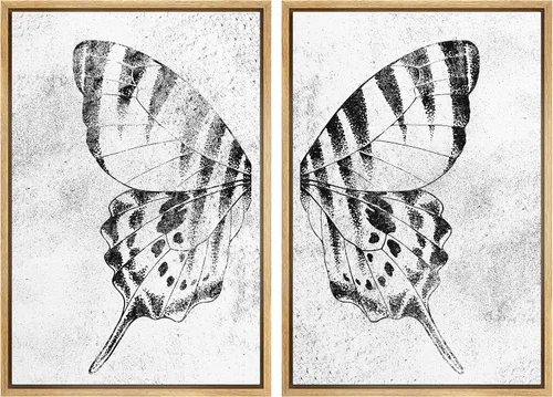 Vista 40 de SIGNWIN Lienzo enmarcado para pared, ilustraciones abstractas texturizadas en tonos beige terrosos, arte moderno, decorativo, contemporáneo