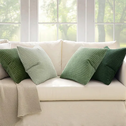 Vista 6 de MIULEE Juego de 4 fundas de almohada decorativas bohemias de 16 x 16
