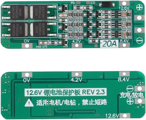 Vista 2 de 6 unids 3S 20A BMS 18650 Li-ion Módulo Cargador de Batería de Litio BMS Placa de Protección PCB 11.1V 12V 12.6V Módulo Sobredescarga/Sobrecorriente