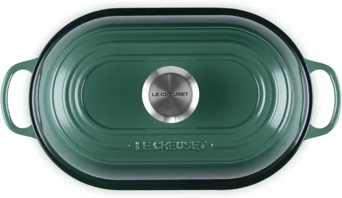 Vista 2 de Le Creuset Horno de pan ovalado Signature de hierro fundido esmaltado, 11.5 pulgadas, Artichaut
