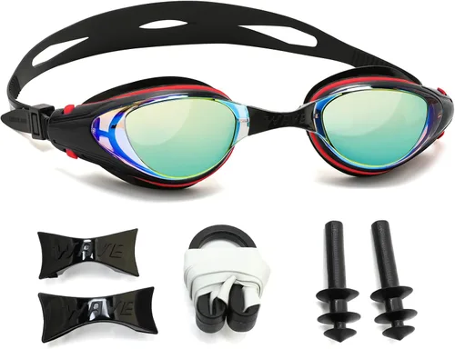 Vista 12 de Gafas de natación ópticas para personas con miopía, a prueba de fugas, antivaho y con protección ultravioleta, para adultos, hombres y mujeres