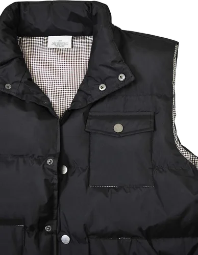 Vista 3 de Victory Outfitters - Chaleco acolchado frontal para hombre con forro estampado a cuadros