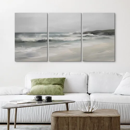 Vista 416 de wall26 Lienzo enmarcado para pared, juego de arte de acuarela pastel, paisaje rural, ilustraciones con formas abstractas, arte moderno, decorativo