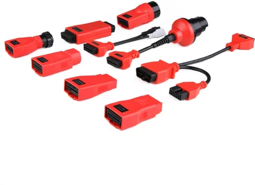 Vista 7 de Autel MaxiSys MSOBD2KIT Kit de adaptador no OBDII, 9 conectores de diagnóstico OBD con funda de transporte moldeada por soplado resistente