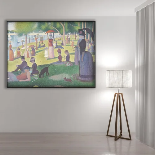 Vista 2 de OKRA Un domingo en La Grande Jatte Póster - Impresión de Georges Seurat - Cuadro de arte impresionista - Pintura al óleo de paisaje naturaleza