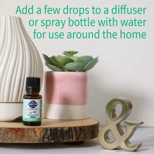 Vista 4 de Garden of Life Aceite esencial Calm Blend – Aceite esencial de lavanda, manzanilla y bálsamo de abeto 100% puro para difusor, hogar, cuidado