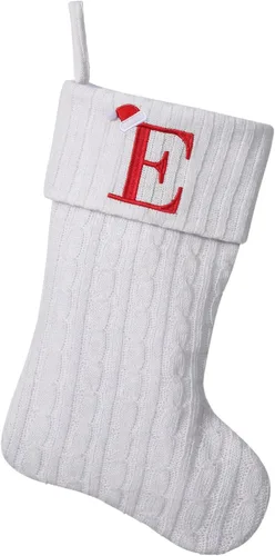 Vista 110 de Medias de Navidad personalizadas de 19 pulgadas con iniciales bordadas, medias de Navidad de punto negro para decoraciones de vacaciones familiares
