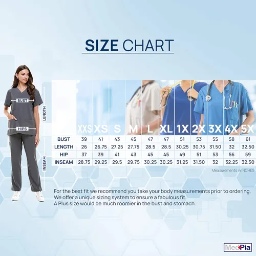 Vista 6 de MEDPIA Scrub Sets for Women and Man Medical Nursing Uniform Pants 4-Way Stretch & 8-Pocket