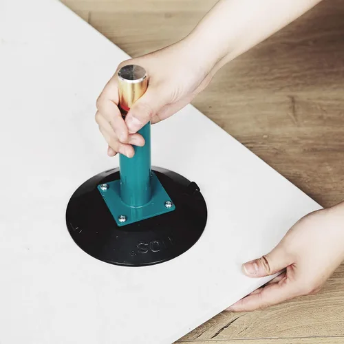 Vista 5 de Un par de ventosas verticales de 6 pulgadas con mango de metal, tazas verticales de mano resistentes para superficies planas a curvas, bomba