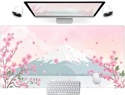Vista 16 de Linda Alfombrilla de Escritorio de Anime Kawaii, Alfombrilla de Escritorio XXL de Estética Urbana de Anime, Dibujo Lo-fi Japonés/Coreano, Linda