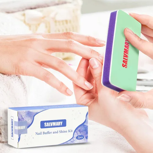 Vista 7 de Paquete de bloques amortiguadores de brillo de uñas y kit de manicura desechable profesional