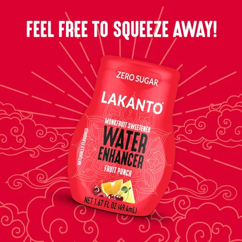 Vista 5 de Lakanto Potenciador de agua sin azúcar, endulzado con edulcorante de fruta de monje y eritritol, hidratación líquida H2O para llevar, cero azúcar