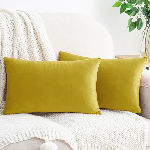 Vista 9 de HWY 50 fundas de almohada decorativas de terciopelo sólido para sofá, sala de estar., Terciopelo, gris, 20x20 pulgadas