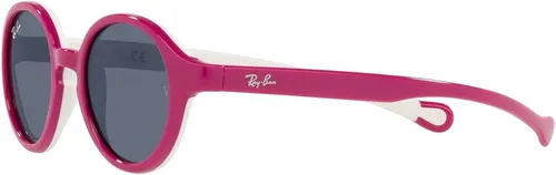 Vista 3 de Ray-Ban Junior RJ9075s - Gafas de sol redondas para niños, Fucsia sobre crema de gomagris oscuro