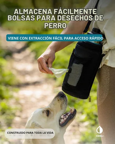 Vista 8 de Botella de agua para perros, botella de agua de viaje aislada para perros, dispensador de botellas de agua para mascotas de acero inoxidable