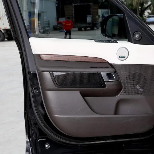 Vista 3 de YIWANG - Juego de 4 embellecedores para panel de puerta de coche para Land Rover Discovery 5 LR5 L462 2017 2018 2019