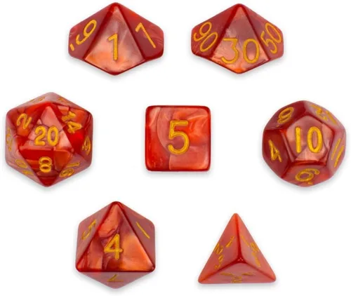 Vista 8 de Wiz Dice Serie II - Juego de dados poliédricos para juegos de rol de mesa de aventura con una bolsa de dados - Juego de dados DND, adecuado