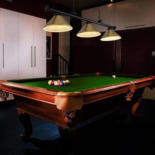 Vista 7 de Wellmet Luz de mesa de billar de 3 luces, iluminación de billar para mesa Dorado