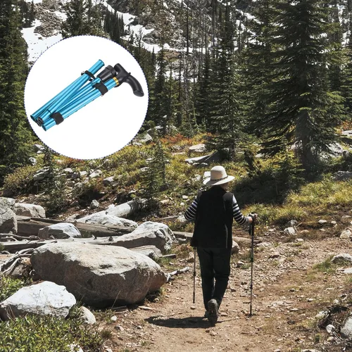 Vista 2 de M METERXITY Trekking Poles - Collapsible Hiking Walking Sticks, Telescopic & Folding, Apply to Women Walking Backpacking