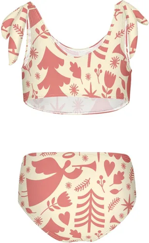 Vista 2 de KLL Ilustraciones de Navidad Ángeles Cuerno Árboles Niñas Traje de baño Bikini Sets Lindo Beach Bikini Sets